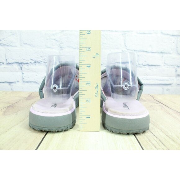 LL Bean Gray Nylon Slip On Airlight Scuffs Indoor Cozy Slippers Size 11 M - Picture 7 of 11
